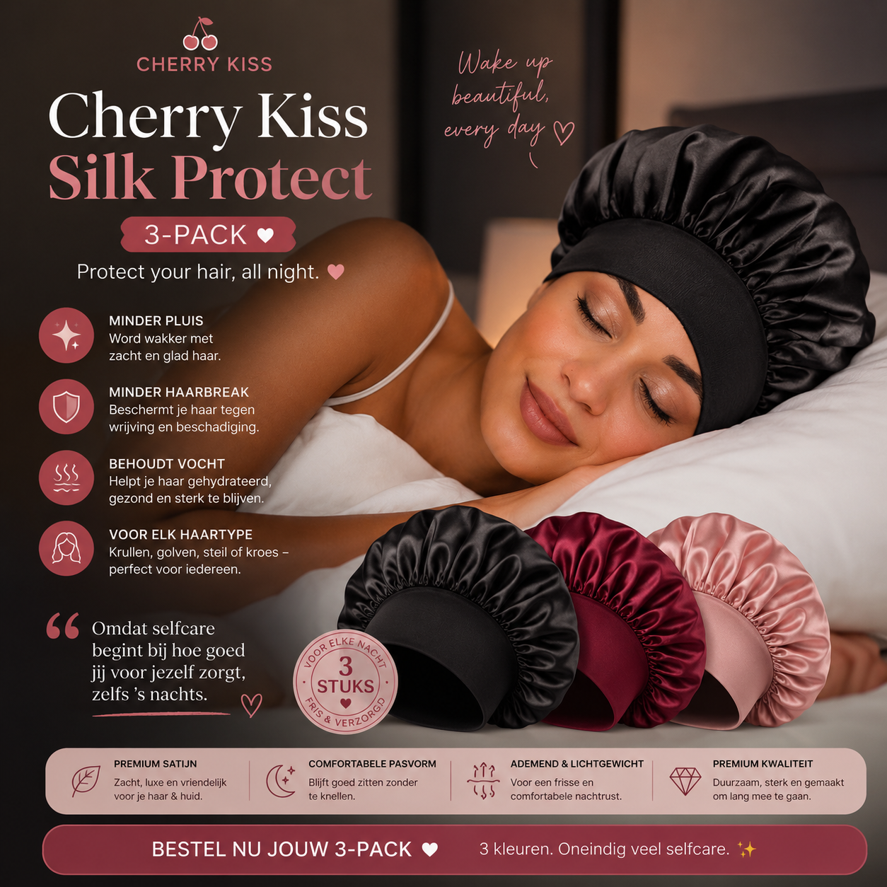 Cherry Kiss Silk Protect | Premium 3-Pack
