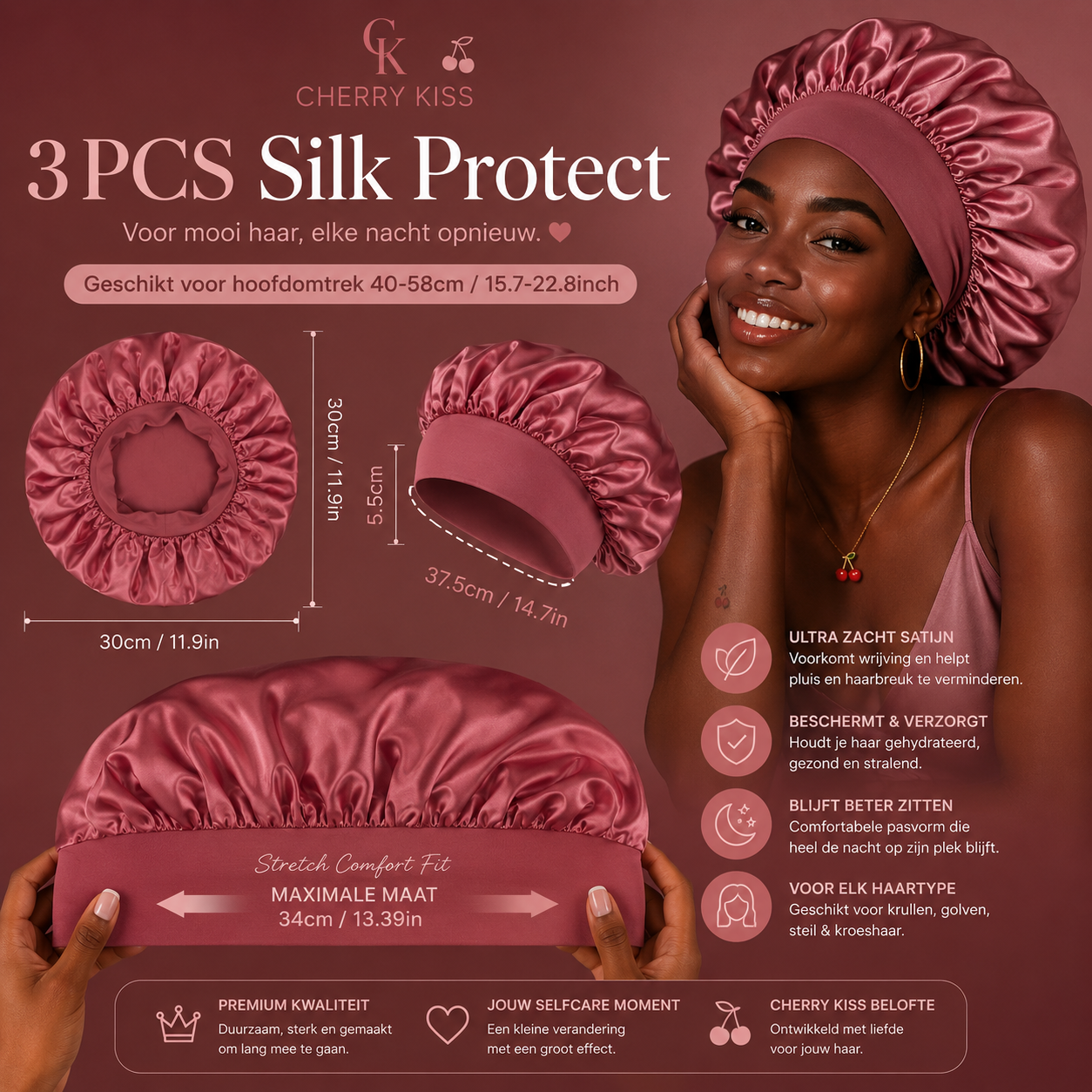 Cherry Kiss Silk Protect | Premium 3-Pack